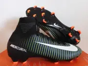 Nike Jr Mercurial Superfly V Fg Black-Green Sz 4.5Y-Womens Sz 6 [831943-585]