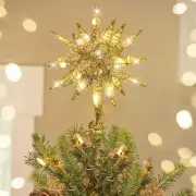 Luxspire Christmas Tree Topper, Christmas Decorations Tree Topper Light, 3D Star