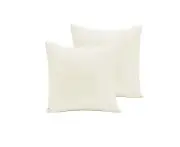 Pair of Polyester Cotton European Pillowcases Off White