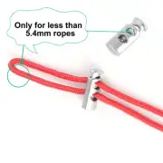 25pcs Plastic Cord Locks Stopper Spring Fasteners Slider Organizers Silver Tone