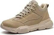 [Hogent] Steel Toe Sneakers for Men Women Steel Toe Shoes Safety Shoes Non Slip Work Shoes Industrial Construction Shoes Wide Steel Toe Shoes