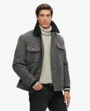 Merchant Wool Chore Jacket | Charcoal Herringbone