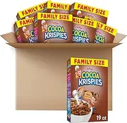 Rice Krispies Kellogg's Cocoa Krispies Cold Breakfast Cereal, 8 Vitamins and Minerals, Treats, Family Size, Original (8 Boxes)