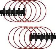 DIGITEN 10pcs Inline 16 AWG Blade ATM Mini Fuse Holder for Car Boat Truck with 30cm Wire (Pack of 10)
