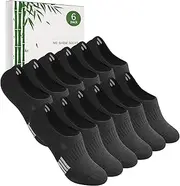 [Horuru] No Show Socks Womens Low Cut Invisible Socks for Women, 6 Pairs Athletic Non Slip Short Socks Womens Size 7-9/9-11