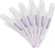 6Pcs Nail File,100/180 Grit Double Sided Nail Files, Professional Reusable Emery Boards Manicure Tool for Precision Nail Shaping, Professional Salon Quality, Dual Grit Manicure and Pedicure Tool（Curved）