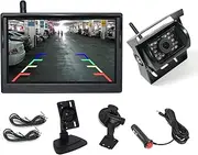 Elinz 5" Car Wireless Reversing Camera Monitor Rear View Kit 120° Wide View Angle Night Vision CCD Reverse 12V