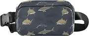[Amooorous] Underwatwr fish sea Pattern Trendy Crossbody Bag Waist Packs for Men Women Waterproof Cross Body Bag Belt Pack with Adjustable Strap for Travel Vacation Running, Underwatwr fish sea Pattern, 1 size