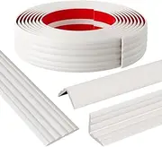Elvone Wall Corner Protector & Edge Guard, Peel and Stick Wall Trim Moulding Inside & Outside Corner Molding Trim Caulk Strip, Self Adhesive Trim for Wall Edge,Ceiling, Countertop, 1.6” W x20’ L，White