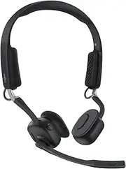 SHOKZ OpenMeet Bone Conduction Headset, Open-Ear Bluetooth Headphones with Dual Noise Cancelling Mic, Wireless Earphones for Work, Call, Meeting, Bluetooth 5.4, 15Hrs Battery Life, Quick Charge