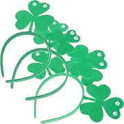 [TOVINANNA] 3pcs Headband Shamrock Hairband Clovers Hairband St. Patrick Headpiece St. Patrick Hair Accessory St. Patrick Headdress Patrick Festival Hair Accessory Patrick Hairband