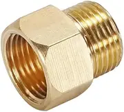 10Pcs Male to Female Pressure Gauge Conversion Copper Joint Brass Fitting Quick Coupler Adapter 1/8" 1/4" 3/8" 1/2"(M03-F06,50 PCS)