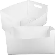 DOITOOL 2Pcs File Storage Organizer Vertical Document Holder for Home Use Sundries Storage Box for Magazines and Personal Items
