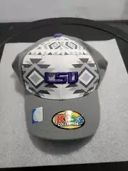 LSU Boy's Hat Gray Purple Adjustable Slide Cotton New 240
