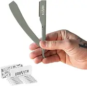 Professional Straight Razor - Ultra Exposed Straight Razor Kit with 10 Derby Premium Blades, 2mm Exposed (Dynasty)