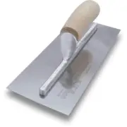 MARSHALLTOWN Finishing Trowel 12"L Wood Handle Stainless Steel Blade Curved