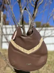 Naturalizer Preston Hobo Leather & Suede Handbag BROWN
