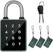 Weytoll Smart Padlock BT Keypad Smart Lock Entry Front Door Lock Combination Lock Water Resistant APP Enabled for Home Gate Gym Outdoor School Bike Locker Storage Unit