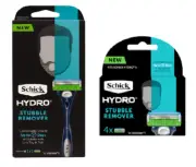 Schick Hydro Stubble Remover, 4 Cartridges + Razor Handle