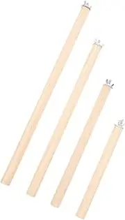 BELLIFFY 4pcs Parrot Standing Pole Bird Cage Bird Stand Bird Feeder Stand Bird Perch Stick Bird Training Perch Parakeet Perch Stand Bird Playground Bird Aviary Wood Parrot Perch Wooden