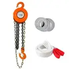 ToAuto 1 Ton Block Tackle 5M Chain Block Hoist Crane Lifting Manual Puller Tool