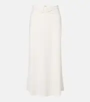 [Johanna Ortiz] Johanna Ortiz Gathered midi skirt AU 14 white