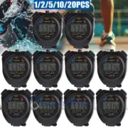 Digital LCD Counter Chronograph Timer Sports Odometer Stopwatch Waterproof Watch