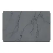 New Oriental Hard Diatomite Bath Mat (Marble Print) 60x39CM Quick Absorption Anti-Bacterial - Dark Grey