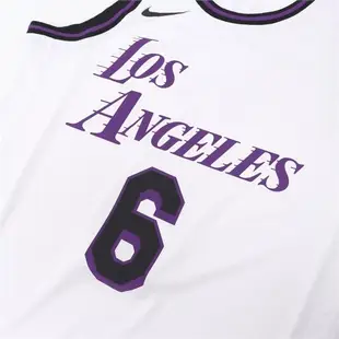 Nike 球衣 LeBron James Edition Jersey 男款 白 紫 復刻 無袖上衣 洛杉磯 DO9597-101