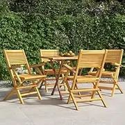 Garden Chair Folding Garden Chairs 4 pcs 55x62x90 cm Solid Wood Teak Patio Seating