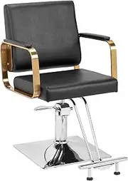 Winado Salon Chair Styling Barber Chair, Beauty Salon Spa Equipment with Heavy Duty Hydraulic Pump, Adjustable Height & 360° Swivel for Barber Shop Hair Stylist, Max Load 330 lbs(Black)