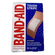 BAND-AID 10 Pack Ultra Strong Tough Strips Bandages H4
