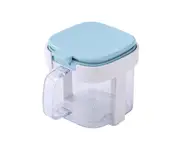 Seasoning Container with Lid Wall Mounted Punch Free Transparent Cup Spice Rack Organizer Kitchen Accessories-Blue - Blue