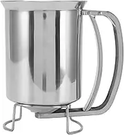 Stainless Steel Pancake Batter Dispenser, Handheld Pourer for Baking Cupcakes Muffins Pouring Tool for Mess Pancake and Muffin Making