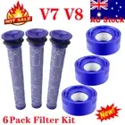 6 Pack Filter Kit For Dyson V7 V8 Animal Motorhead V8 Absolute Vacuum Cleaners