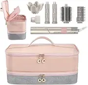 [Wisreach] Travel Carrying Case for Shark Flex Style, Double Layer Storage Case for Shark SpeedStyle Hair Dryer Attachments,Portable Storage Organizer Bag for Shark Flexstyle/Dyson Airwrap Styler