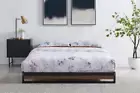 Ovela Hendon Metal Bed Frame (Black/Walnut King), Beds & Bed Frames, Furniture