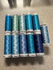 Gutermann 11 - 220 Yard Spools 100% Polyester Blue Thread Various Colors