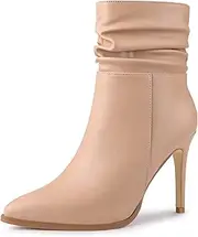 [Allegra K] Women's Slouchy Pointed Toe Stiletto Heels Ankle Boot