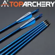 Archery 30" Carbon Arrows SP550 ID 6.2 for Compound Recurve Bow Hunting Target