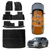 3D Floor Mats Boot Liner for Mitsubishi Outlander Petrol ZM 7 Seater 2021-2025 All Weather Heavy Duty TPE Cargo Car Trunk Luggage Tray