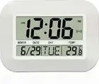 Digital Wall Clock, Digital Wall Clock Battery Operated Simple Large LCD Alarm