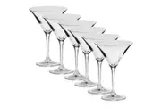 6pc Krosno Avant-Garde 150ml Martini Glass Cocktail Drink Glassware Set Clear