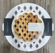 2016 Williams Sonoma Lattice Pie Crust Plastic Pastry Cutter 12” Diameter NEW