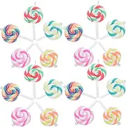 [ARTSEWPLY] Polymer Clay Lollipop Pendants 20pcs Dangle Drop Chars Diy Jewelry Making Kit for Girls Earring Charms
