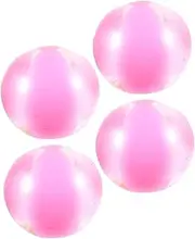 Kisangel 4pcs Inflatable Ball Inflatables Kids Beach Balls Baby Toys Jumping Ball for Home Sports Balls Toy Ball Lightweight Jumping Ball Toy Patting Ball Playground Toys PVC Pink