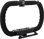 Generic Phone Video Stabilizer Grip 20cm Foldable Rig 3 Hot Shoe Mounting Slots Camera Fixator for Diverse Shooting Scenarios