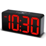 Small Digital Alarm Clock for Bedroom, Large Big Numbers Display with Brightn...