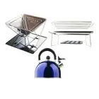 Kings Stainless Steel Foldable Firepit and Grill with kettle
