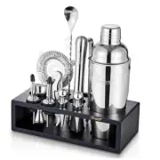 12-Piece Cocktail Shaker Set with Stand | Mixology Bartender Kit Cobbler - 12